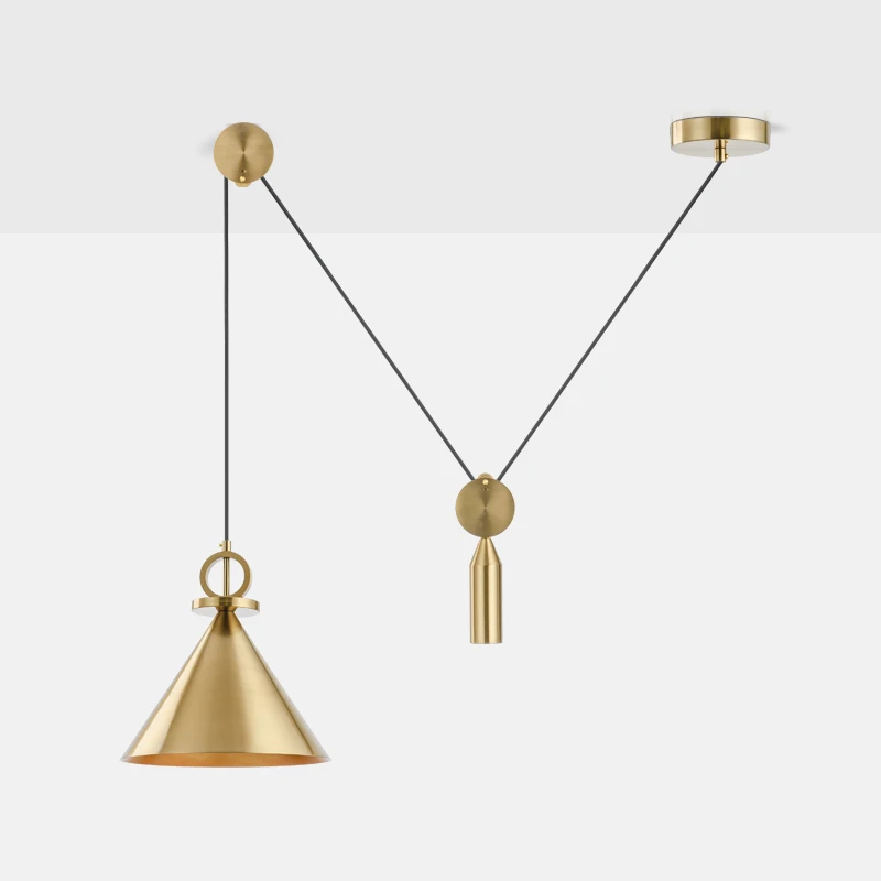 

Art Decorative Gold Pulley Pendant Light Living Room/Bedroom LED Droplight Nordic Pendant Lamp