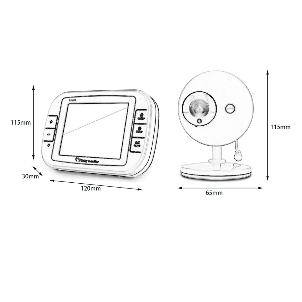 3," мини беспроводной детский фотоаппарат TFT lcd Видео детский монитор ночного видения Цифровая видео няня Поддержка 32 Гб sd-карта