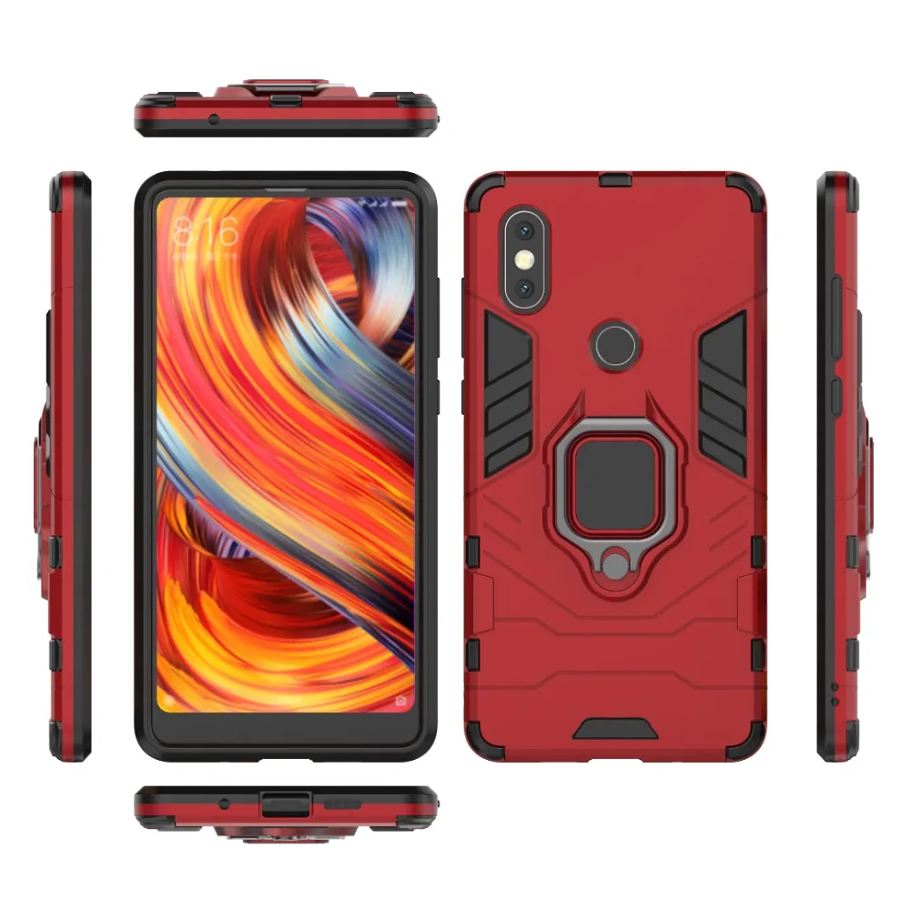 

Heavy Duty Robot Armor Black Panther Case For Xiaomi Mi 8 F1 Mix 2 2s Max 2 3 Detachable Rugged Hybrid Case For Redmi 7 Note 6 7