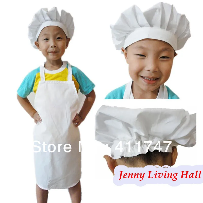 Хлопковый Белый Детский фартук и шляпа повара Детский фартук для приготовления пищи Avental de Cozinha Divertido передник фартук