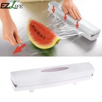 

Plastic Food Wrap Cling Film Dispenser Seal Aluminum Foil Wax Paper Multifunctional Kitchen Cutting Tool LPC7362