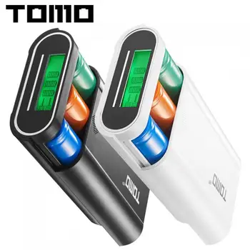 

TOMO T3 USB Li-ion Intelligent Battery Charger Portable LCD Smart DIY Mobile Power Bank Case Support Apple / Android Smartphone