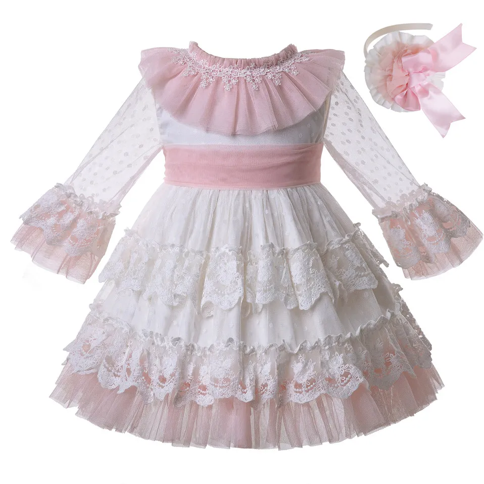 Pettigirl Wholesale New Arrival Spring Summer White Communion Girl Wedding Flower Party Ceremony Layers Dress G-DMGD112-C128 | Детская