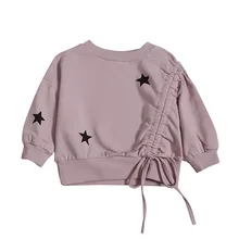 

2018 Autumn Winter Sweatshirts Kids Thicken Clothes Star Print Toddler Baby Girls Hoodies Sweatshirt and Tops Child Clothing