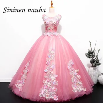 

2019 Quinceanera Dresses Pink Appliques Organza Ball Gown Sweet 16 Dresses Prom Party Dress Blush Vestidos De 15 Anos 351