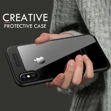 

Luxury Shockproof Case For iPhone X XS 8 7 Plus Transparent Full Cover For iPhone 6 6S Plus 5 5S SE Silicone Case
