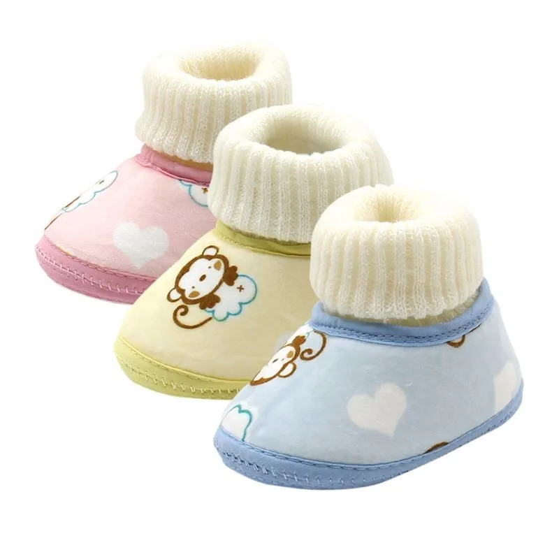 Обувь для малышей; кроше вязаный флисовый ботинок; шерстяная зимняя обувь для маленьких девочек и мальчиков; Зимние ботиночки
