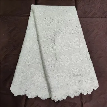

Cassiel 2019 African Swiss Voile Lace Fabric High Qualiyt Cotton Lace Embroidery African Voile Dry Lace For Women Dress