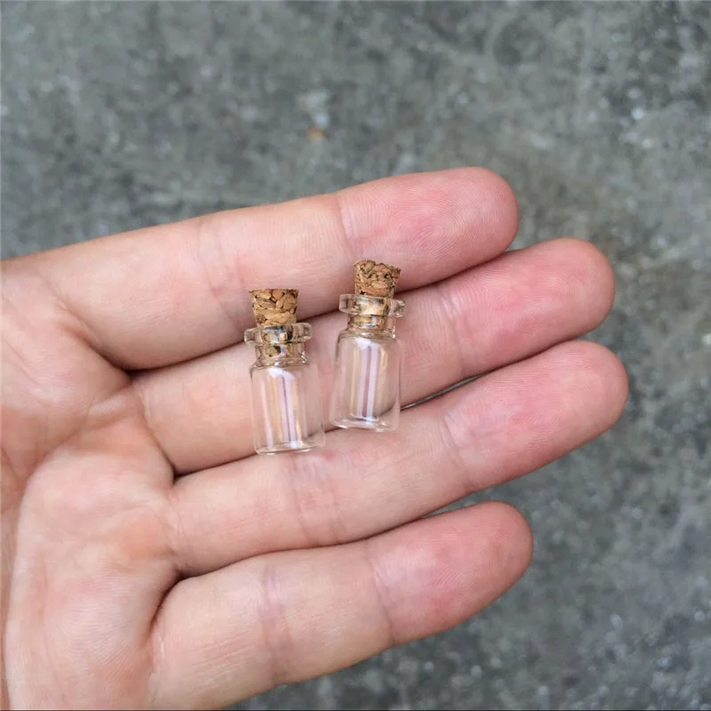 Garrafas de Vidro com Cortiça Frascos de Vidro Mini Vazio Pequena Garrafa Desejando Frascos 300 Pcslot 10*18*5mm 0.5 ml
