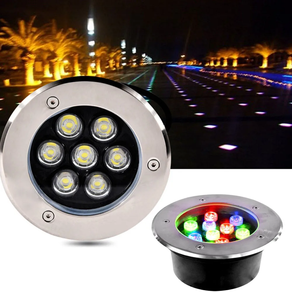 

DHL free 10pcs/lot IP67 LED Underground Light 1W3W5W7W9W12W15W18W Waterproof Lamp Garden Path Floor Lamp Landscape Light