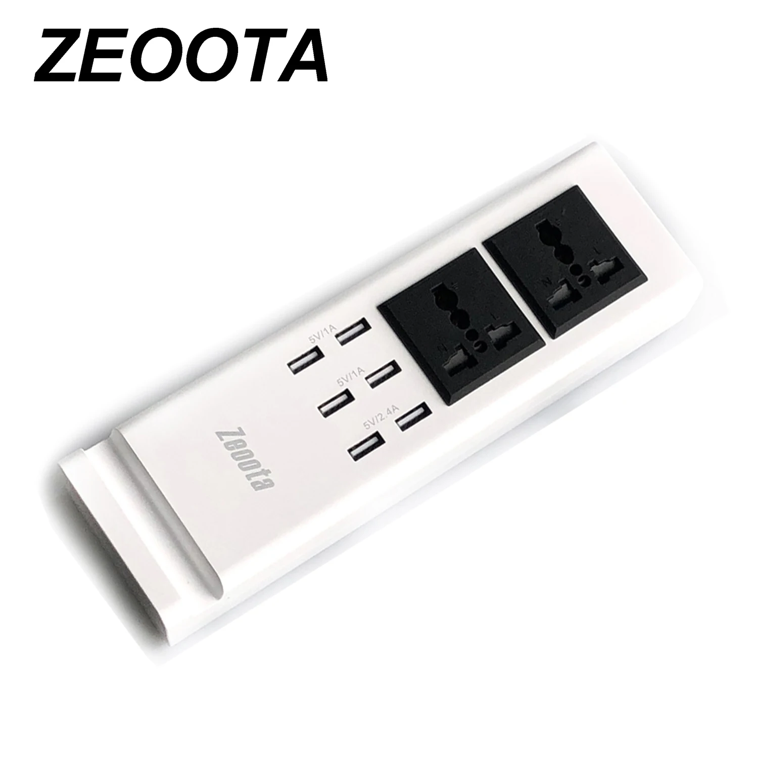 

Desktop Power Strip 2 AC Universal Outlets Adapter EU/US/UK Plug 6 USB Ports Quick Charger 1.5m Extension Cord for SmartPhone PC