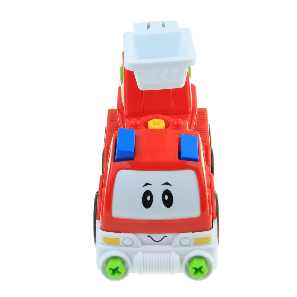 Take Apart Constructions Vehicles Toys - Assemble RC remote control Engineering Truck w/ Electric Drill Tool Kit Screwing Block