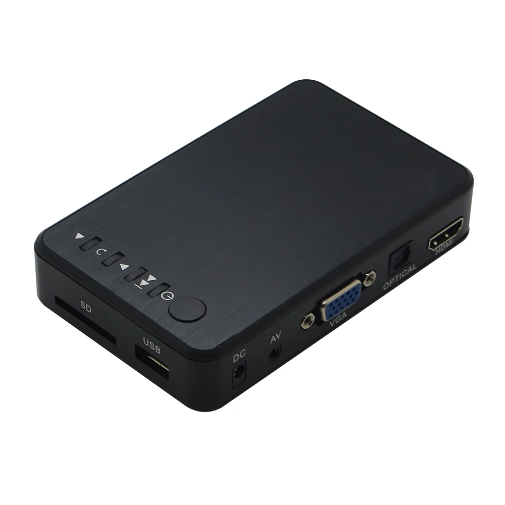 Ǯ HD ̴ ڵ  HDD ̵ ÷̾, SD/U ũ AV/VGA SD  , MKV RMVB WMV, 1080P