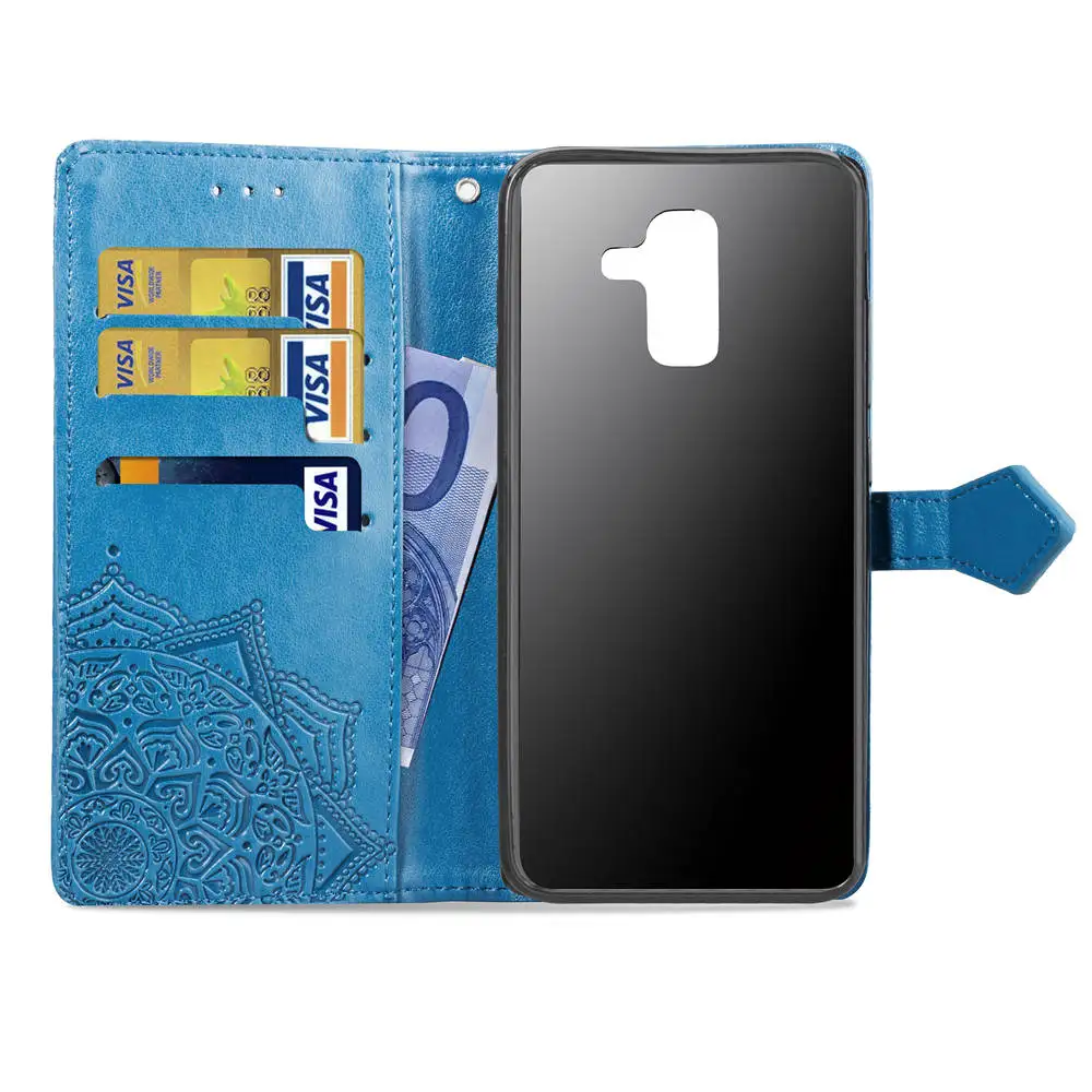 Флип кожаный чехол-бумажник для телефона samsung Galaxy A6 A6plus A 6 Plus SM A600 A605 A600F A600FN A605F противоударный чехол-книжка