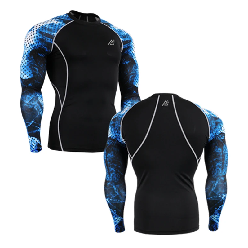 Man's Compression T Shirt for Weight Loss Long Sleeves 3D Prints Tops
