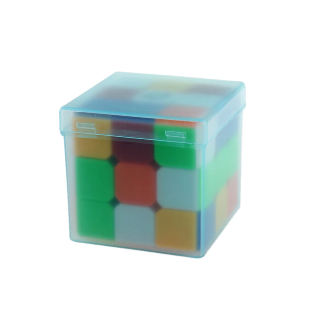 

1PCS New Mini Small Cube Boxes(not Incule Cube) Plastic Saving Box Outer Packing For 3x3x3 Magic Cube Random Color