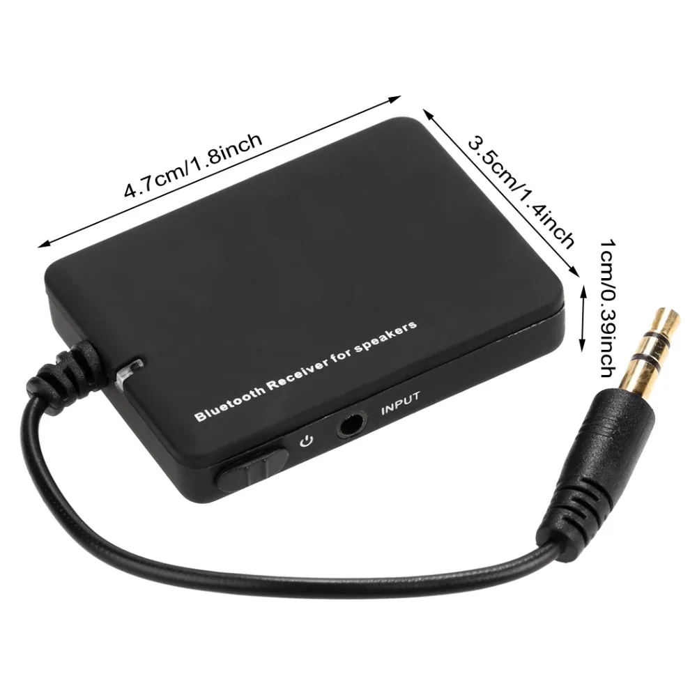WHOLEHEARTEDLY Portable Mini Bluetooth Audio Receiver Wireless 3.5mm