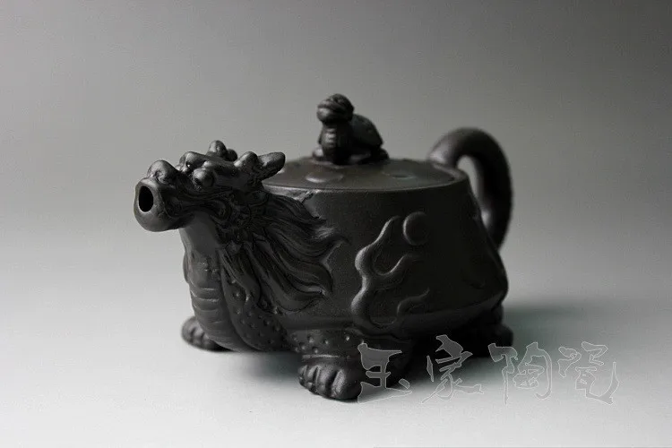 Аутентичный китайский чайник для заварки чая чайник из красной глины чайник ручной работы 170 мл чай набор чайник черепаха-дракон чайник