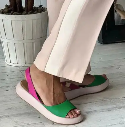 

2019 Women Sandals Flip Flops New Summer Fashion Rome Slip-On Breathable Non-slip Shoes Woman Slides Solid Espadrilles Female