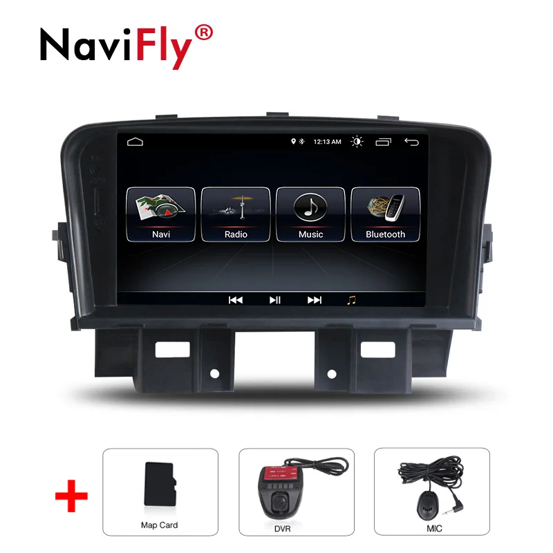 Android 8,1 автомобильный dvd gps навигатор для Chevrolet Cruze 2009-2013 wifi радио аудио мультимедиа видео плеер рулевое колесо BT gps - Цвет: Car dvd DVR