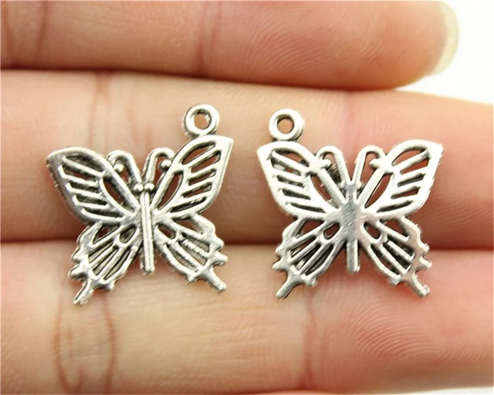 WYSIWYG 10pcs 20x19mm Butterfly Charms For Jewelry Making Butterfly