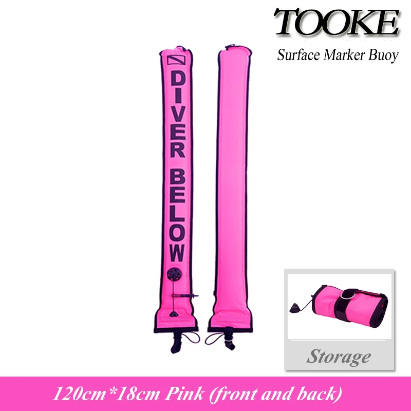 Tooke Scuba Diving Surface Marker Buoy SMB Underwater Safety Signal Buoy Float Inflatable Tube Sausage 120cm 150cm 180cm Diving Buoy Tooke Scuba Diving Surface Marker Buoy SMB Underwater Safety Signal Buoy Float Inflatable Tube Sausage 120cm 150cm 180cm Diving Buoy