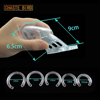 CHASTE BIRD Small/Standard Male Chastity Device Cock Cage With 5 Size Rings Brass Lock Locking Number Tags Sex Toys CB6000 A153 4