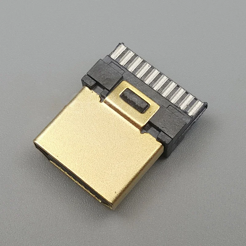 10 шт. HDMI 19Pin мужской золотой пластинчатый штекер Проволочный припой DIY соединительные приспособления