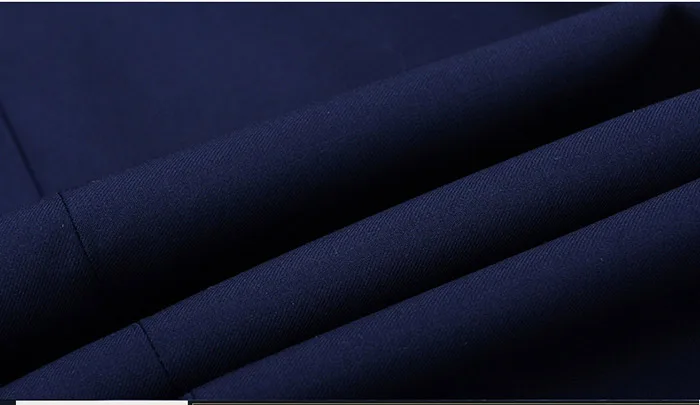 Синий костюм для мужчин Slim Fit Пром 3 предмета s бизнес строгий костюм; для жениха Свадебные(куртка+ брюки для девочек жилет
