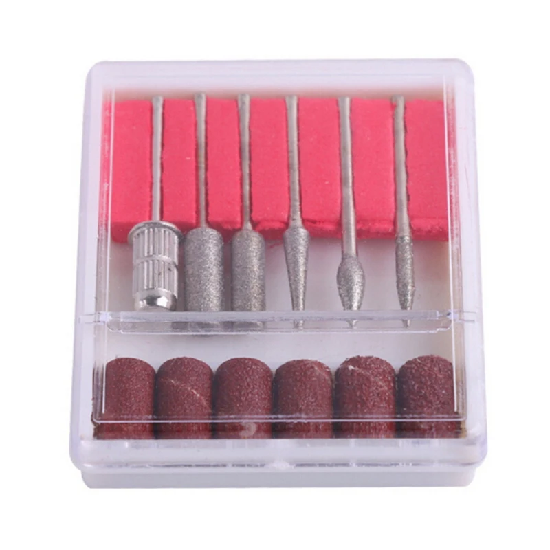 

Professional 6Pcs Nail Drill Bits File Grinding Head Set Electric Nail Machine Gold Coated Carbide Manicure Care Tools Kits