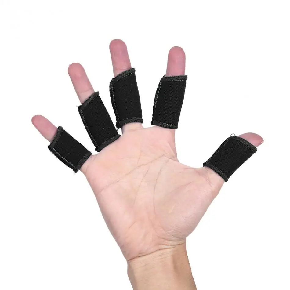 

5pcs/Set Half Finger Splint Guard Finger Protector Sleeve Support Basketball Sports Aid Arthritis Band Wraps Finger Sleeves Care