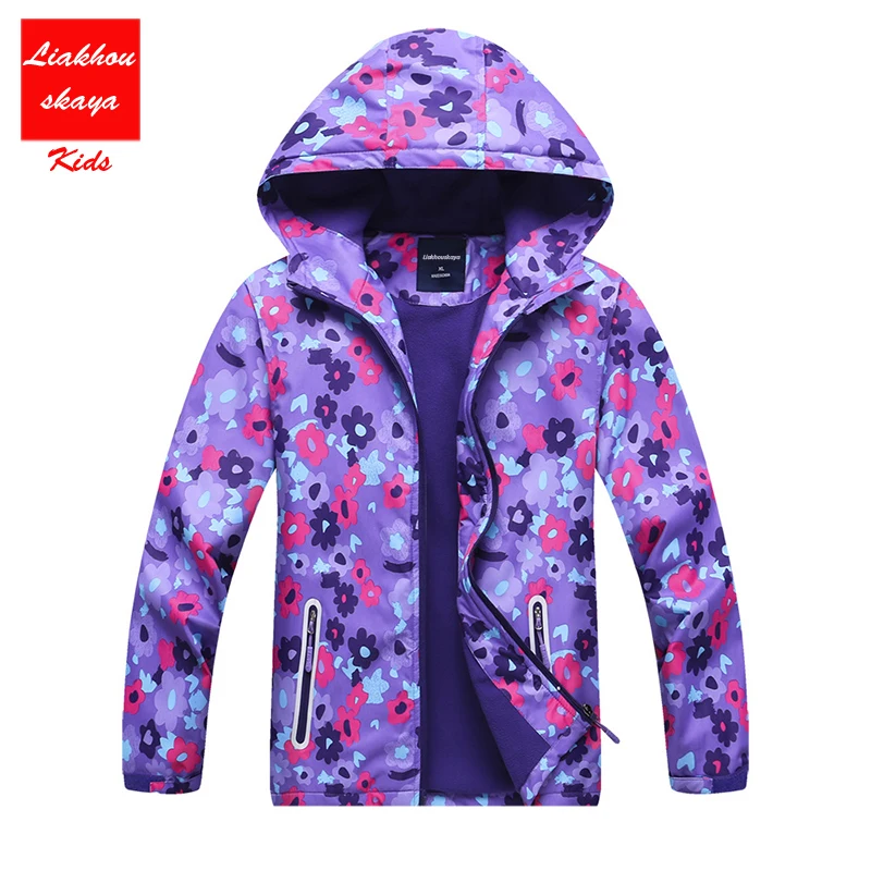 Liakhouska/куртка для девочек; пальто; одежда подростка; коллекция года; детская одежда в Корейском стиле; флисовая ветрозащитная Водонепроницаемая ветровка; От 4 до 15 лет