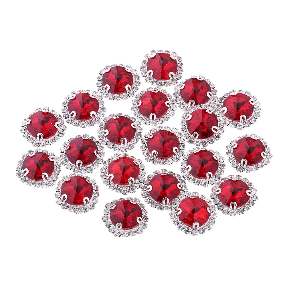 20Pcs Glass Rhinestone Sewing On Clothes Wedding Dress DIY Fashion Rhinestone Decoration Sticker Sewing Accessories