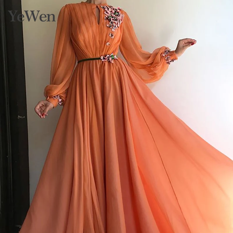 

Elegant Party Evening Dress Tulle Long Sleeve Vestido De Noche Evening Dress Long Sleeve Gown Formal Dresses Evening Gown