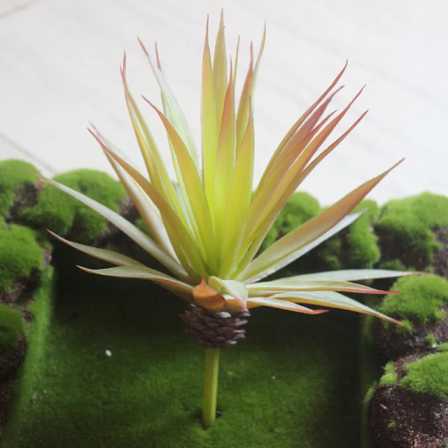 NuoNuoWell 2 ARTIFICIAL PLASTIC AGAVE PLANT SUCCULENT GREEN CACTUS FAKE