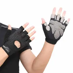 Тренажерный зал Фитнес тяжелой атлетики перчатки Для мужчин Для Женщин Половина Finger спортивные тренировочные перчатки анти-сопротивление
