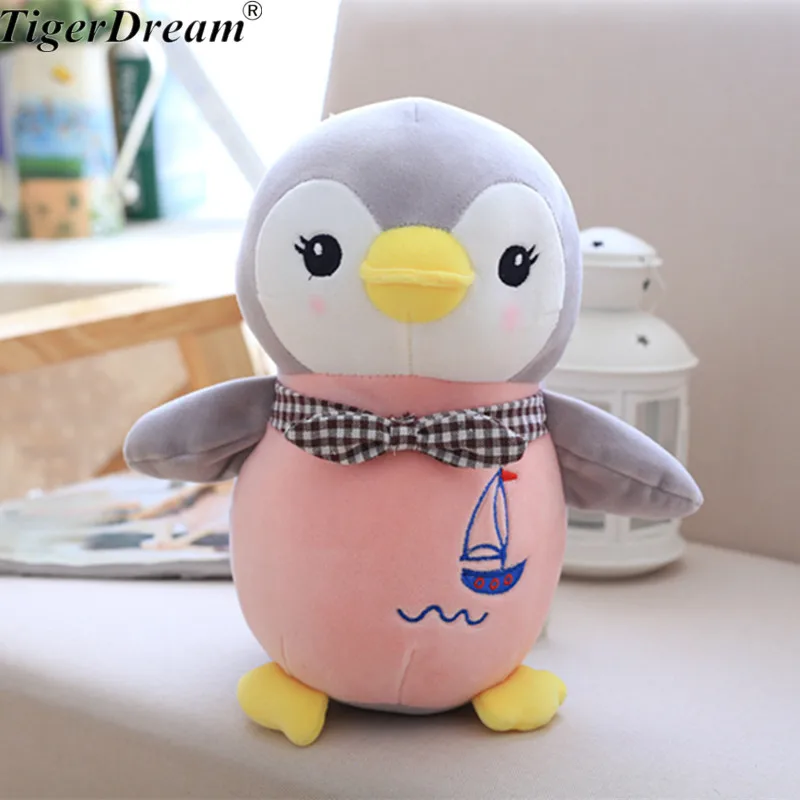 

New Lovely Animal Penguin With Tie Toy Soft Cotton Stuffed Penguins Dolls High Quality Sleeping Plush Toys Presents 4 Colors