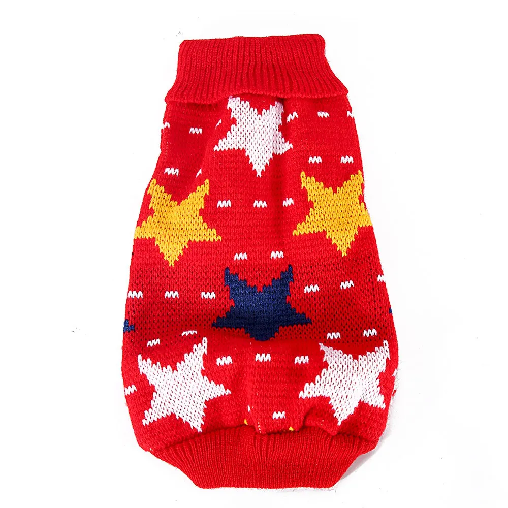 Winter Stars Pet Dog Cat Sweater Warm Knit Dogs Clothing Cats Sweaters Jumper Coat Dog Clothes Cat Sweater Accessories KL0151 (21)