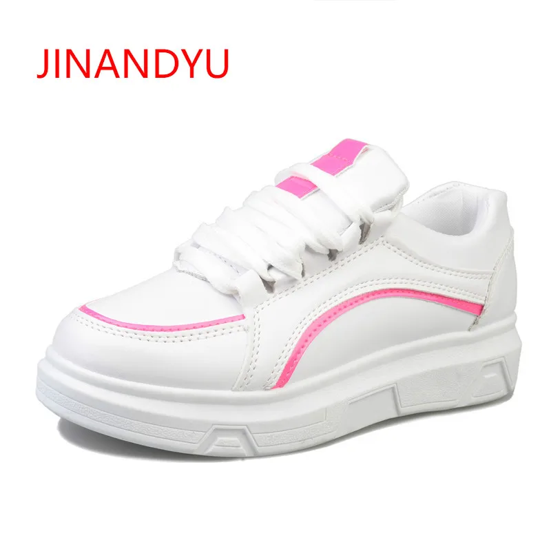 

Womens Shoes White Sneakers Platform Spring Autumn 2018 New Female Flat Casual Canvas Shoes Thick Bottom Cool Lady Shoes Sneaker