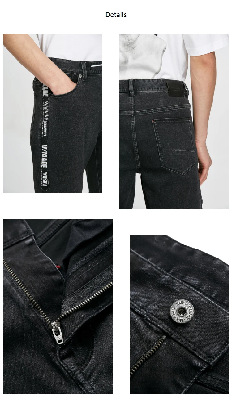 JackJones мужские эластичные облегающие черные джинсовые шорты с завязками и плетеным ремешком до колена | 218243518
