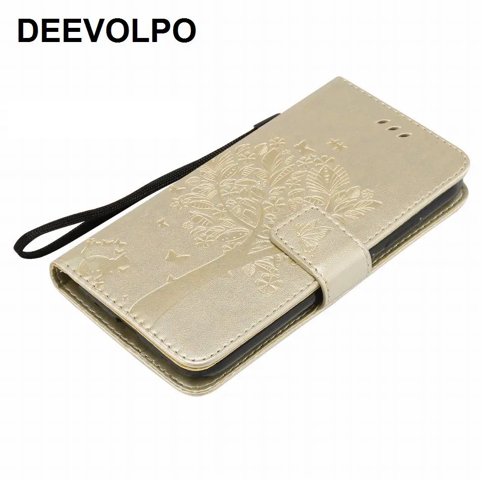 

DEEVOLPO Card Slot Leather Book Cases For Huawei Honor 8 7i 6C 5C 5X 4X G8 Mini Y6 Pro Y625 Y3 II 2 Y5 2017 Tree Phone Bag DP06Z