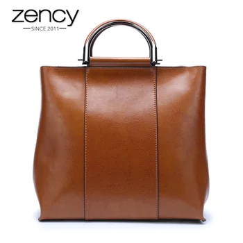 

Zency 6 Colors Famous Brand Designer Women Handbag Casual Tote Bag High Quality Vintage Ladies Shoulder Messenger Purse Brown