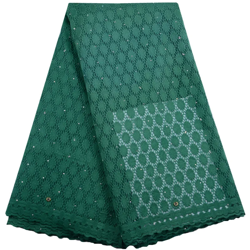 

Green African Rhinestones Lace Fabric 2019 High Quality Material French Net Lace Fabric Nigerian Tulle Mesh Lace Fabric 1519