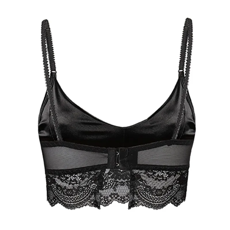 Women Sexy Spaghetti Straps With Color striped Brass Bra skinned Bra