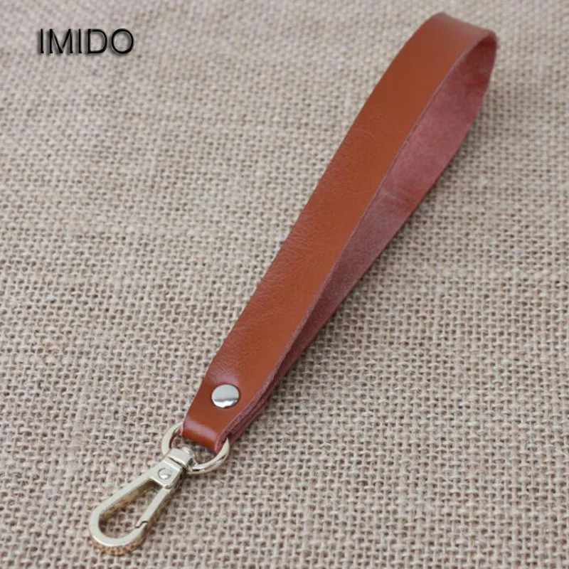 

IMIDO New Genuine Leather Strap for bags women Clutch Cowhide Replacement Straps Bag Belt Short Accessory Handbags Brown STP039