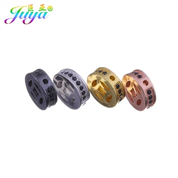

DIY Natural Stones Beads Jewelry Material Gold European Metal Spacer Charm Beads Accessories For Beads Bracelets Making