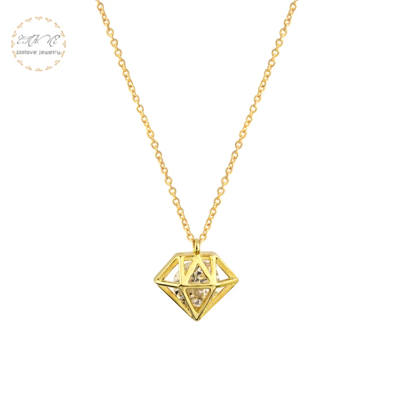 

Diamante Aromatherapy Diffuser Necklace For Women Gold Color CZ Diamonds Pendant Stainless Steel Choker Chain Ladies Jewelry