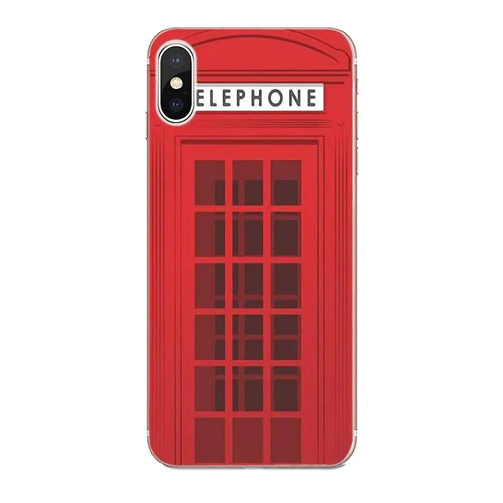 Лондонский автобус Биг Бен для Apple iPhone 4 4S 5 5C 5S SE 6 6S 7 8 Plus X XS Max XR Мягкий Силиконовый
