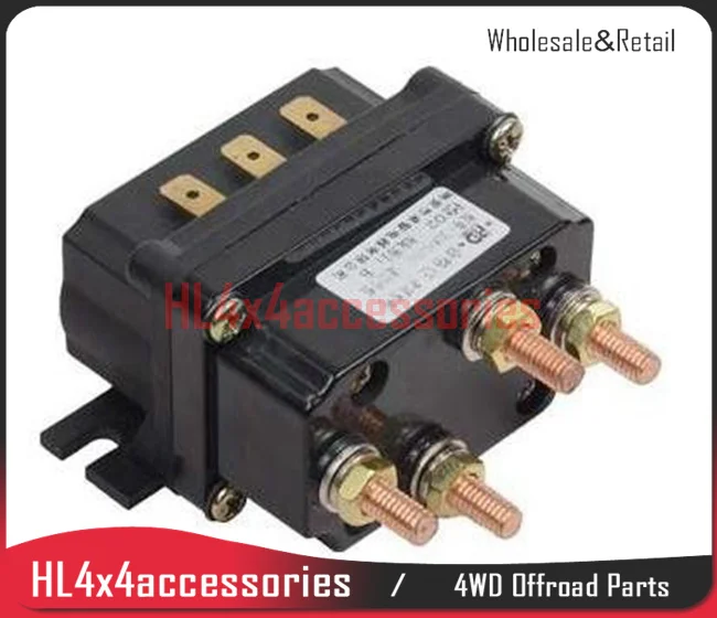 Universal Tugas Berat 450A 12V 24V Solenoid Relay Kontaktor Winch Rocker Beralih Thumb 4X4 Aksesoris Winch bagian Offroad Bagian