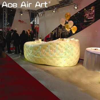 Cheap Amasing Led Lights Inflatable Bar Counter,bar Serving Desk/office Desk For Trade Show Rental Or Promotion And Display